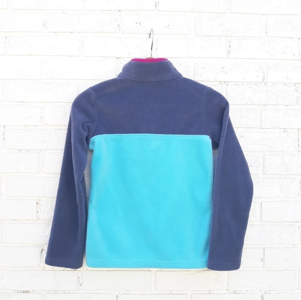 Columbia Fleece Pullover Snap Girls Medium Multicolor